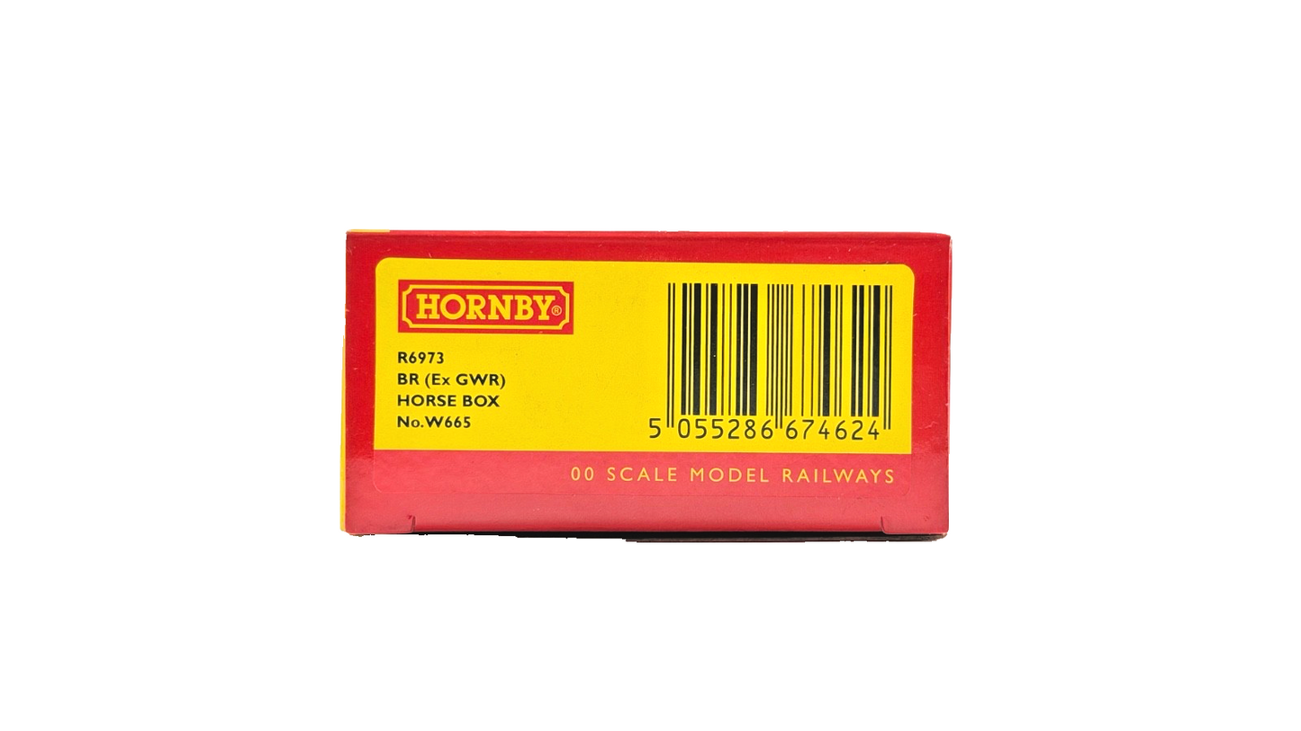 HORNBY 00 GAUGE - R6973 - BR (EX GWR) HORSE BOX WAGON NO.W665 NEW