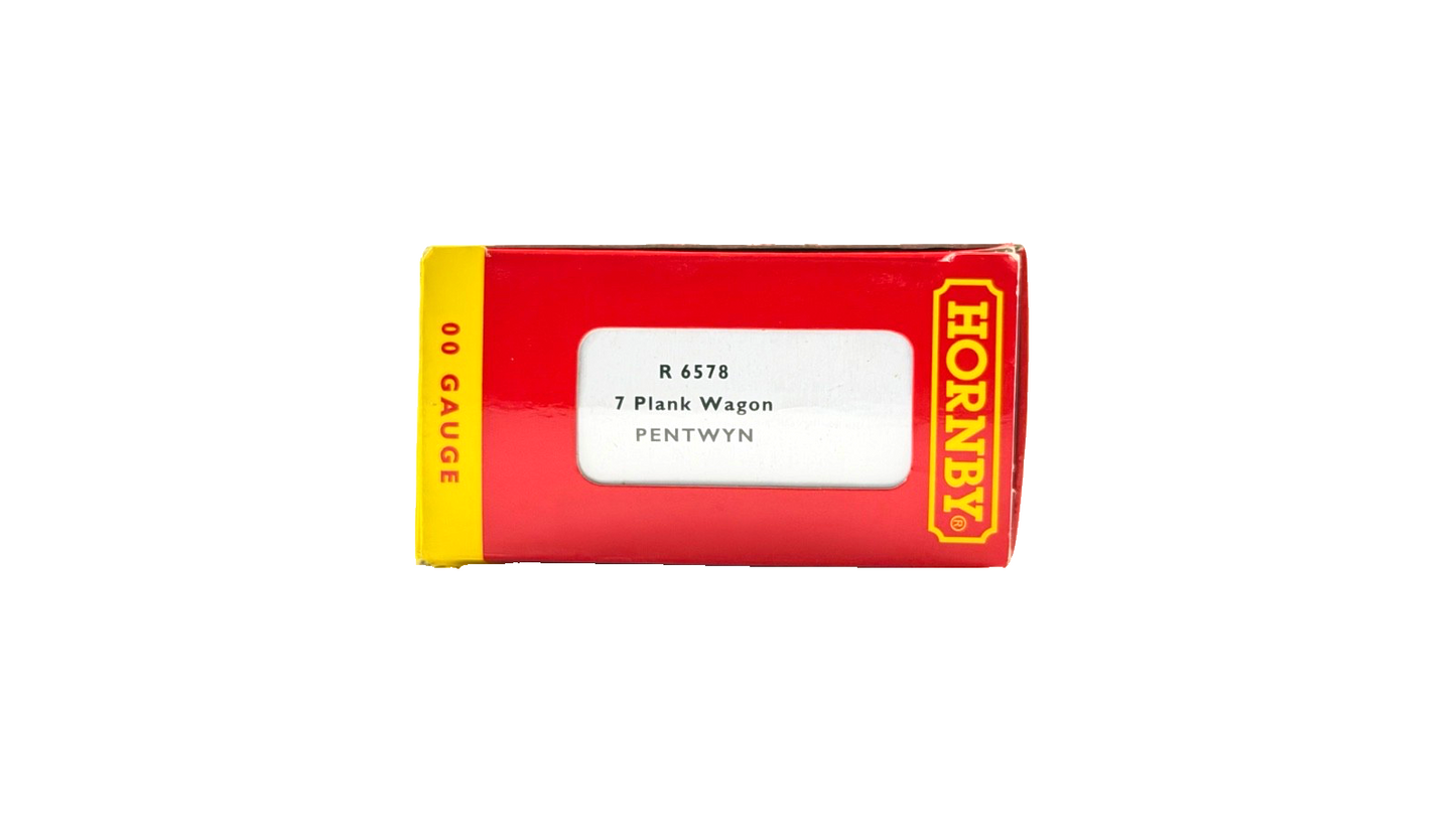 HORNBY 00 GAUGE - R6578 - 7 PLANK WAGON PENTWYN BLACK VEIN COLLIERIES IMPERFECT