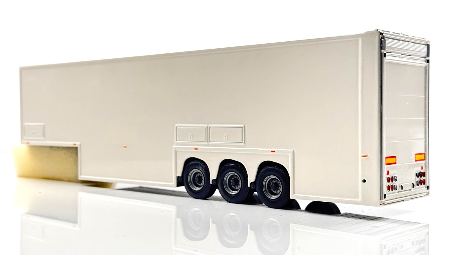 TEKNO 1/50 SCALE - 62401 - DOUBLE DECK PLAIN WHITE TRAILER BOXED