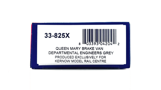 BACHMANN 00 GAUGE - 33-825X - QUEEN MARY BRAKE VAN DEPARTMENTAL GREY (KERNOW)