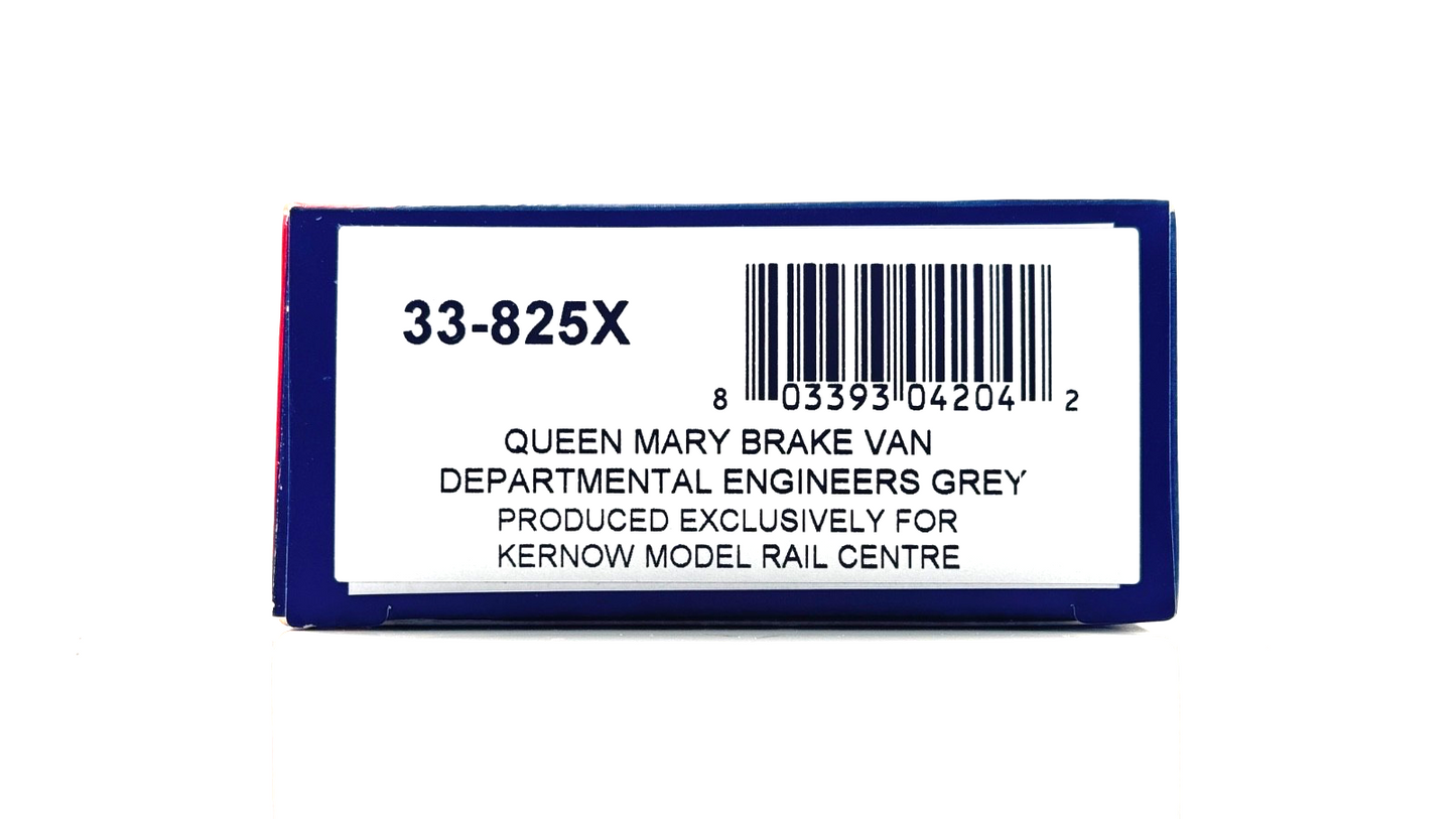 BACHMANN 00 GAUGE - 33-825X - QUEEN MARY BRAKE VAN DEPARTMENTAL GREY (KERNOW)