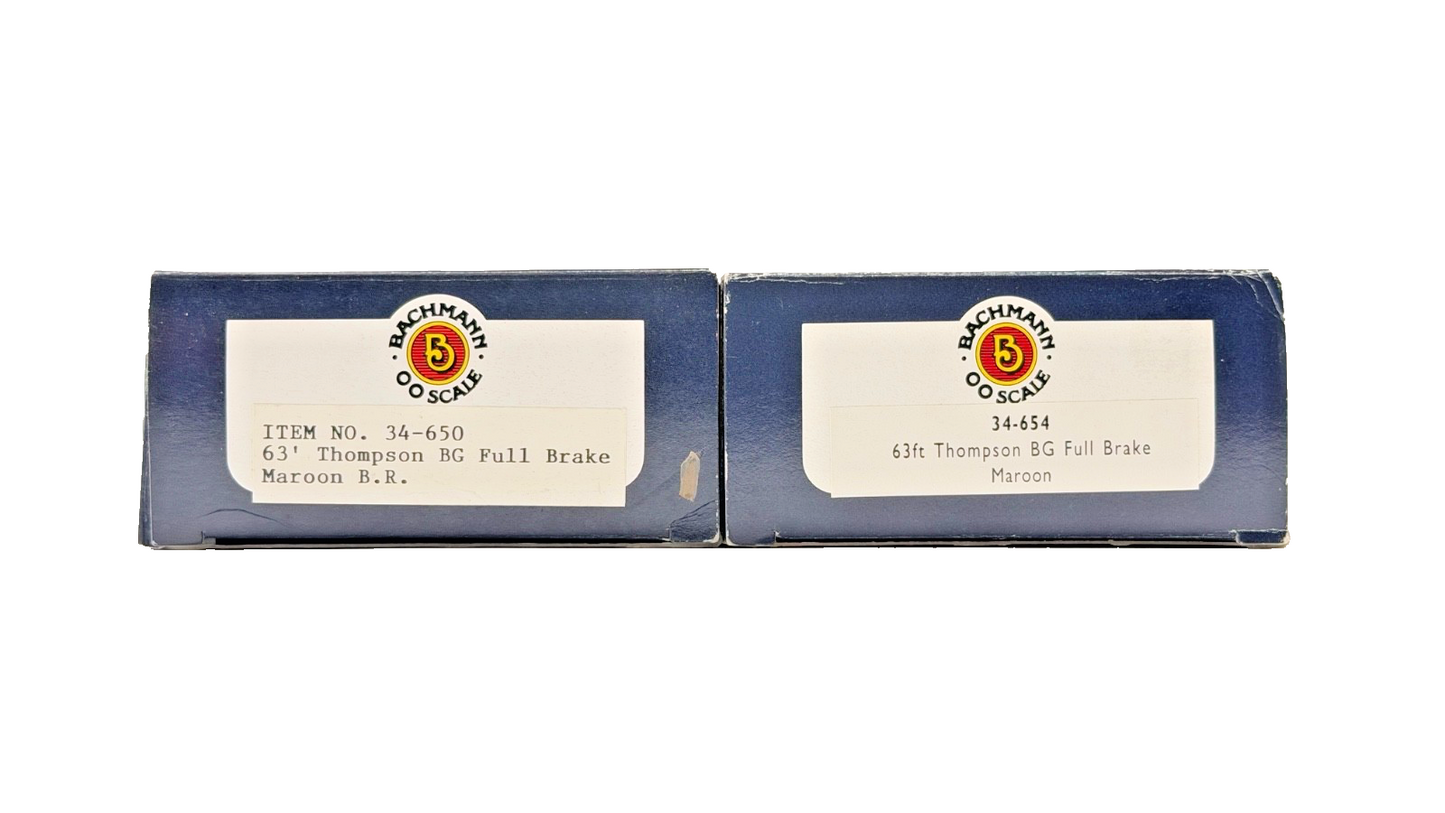 BACHMANN 00 GAUGE - 34-650/34-654 - RAKE OF 2 63FT THOMPSON BG BRAKE COACHES
