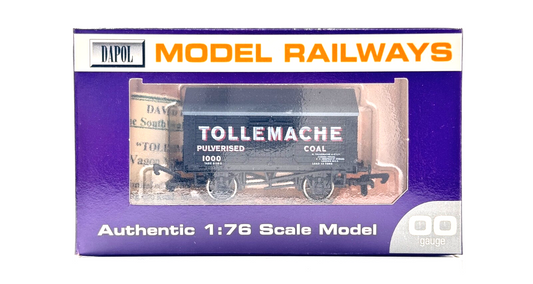 DAPOL 00 GAUGE - TOLLEMACHE PULVERISED COAL 12T WAGON NO.1000 (LIMITED EDITION)