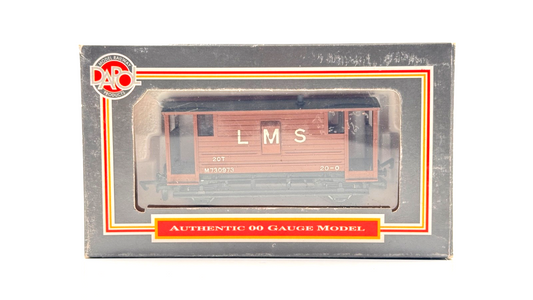 DAPOL 00 GAUGE - (WRENN) WR1-46 LMS BROWN 20T BRAKE VAN WAGON M730973 - BOXED