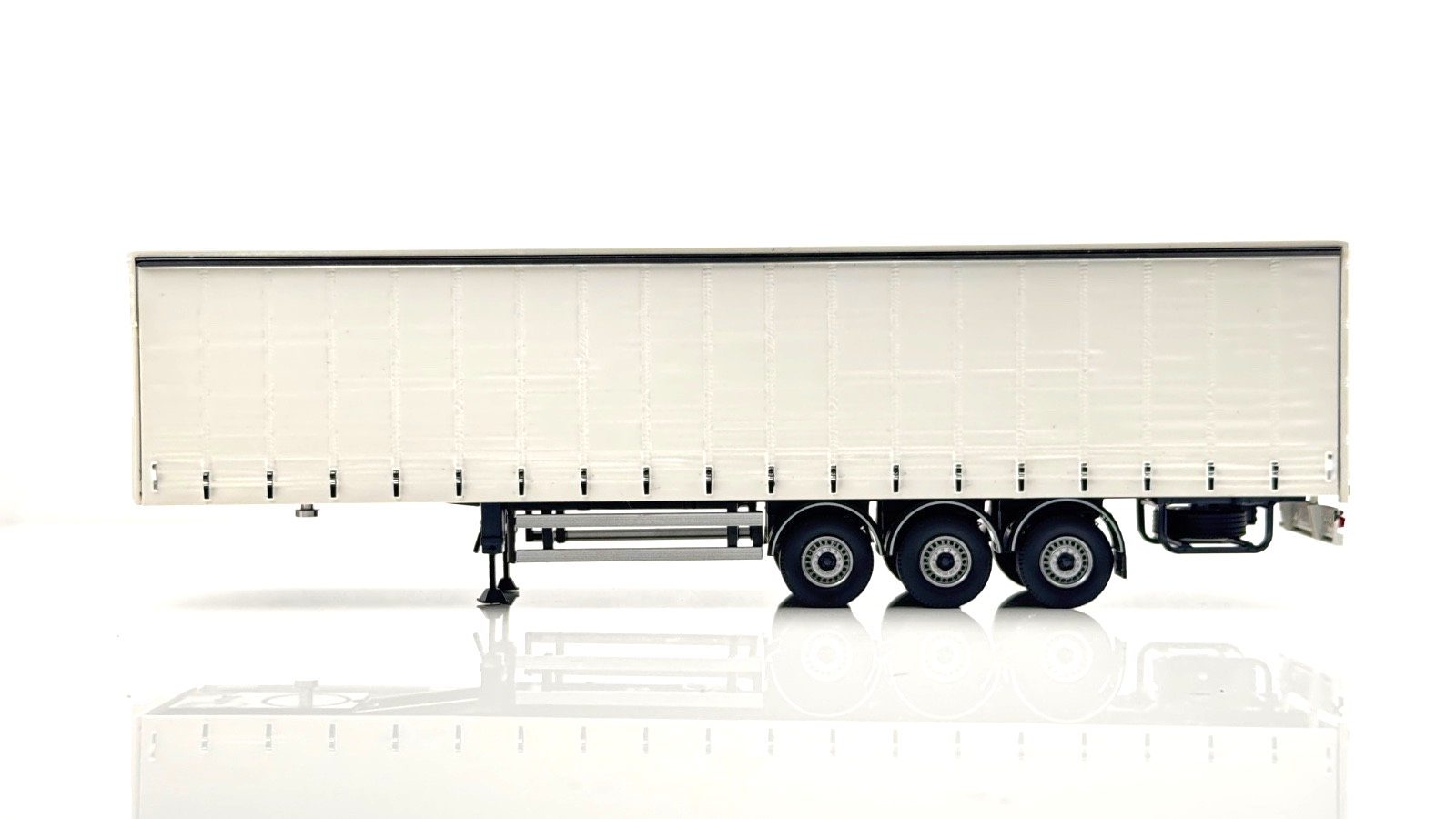 TEKNO 1/50 SCALE - 63366 - 3 AXLE CURTAINSIDE SEMI TRAILER PLAIN WHITE BOXED