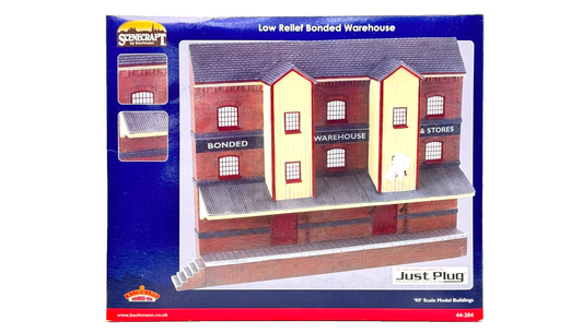 BACHMANN 00 GAUGE SCENECRAFT - 44-204 - LOW RELIEF BONDED WAREHOUSE - BOXED