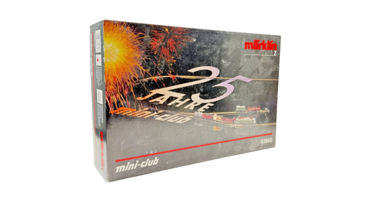 MARKLIN Z GAUGE 81860 - 25 YEARS MINI CLUB LOCO & FREIGHT STARTER SET INCOMPLETE