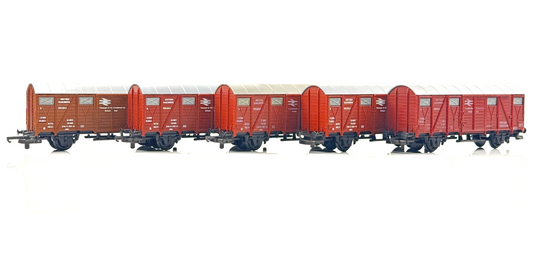 LIMA HO SCALE/00 GAUGE - RAKE OF 5 BR THROUGH THE CONTINENT FERRY VANS - UB