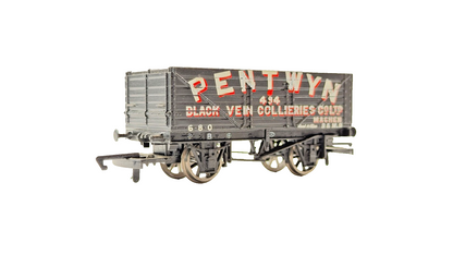 HORNBY 00 GAUGE - R6578 - 7 PLANK WAGON PENTWYN BLACK VEIN COLLIERIES IMPERFECT