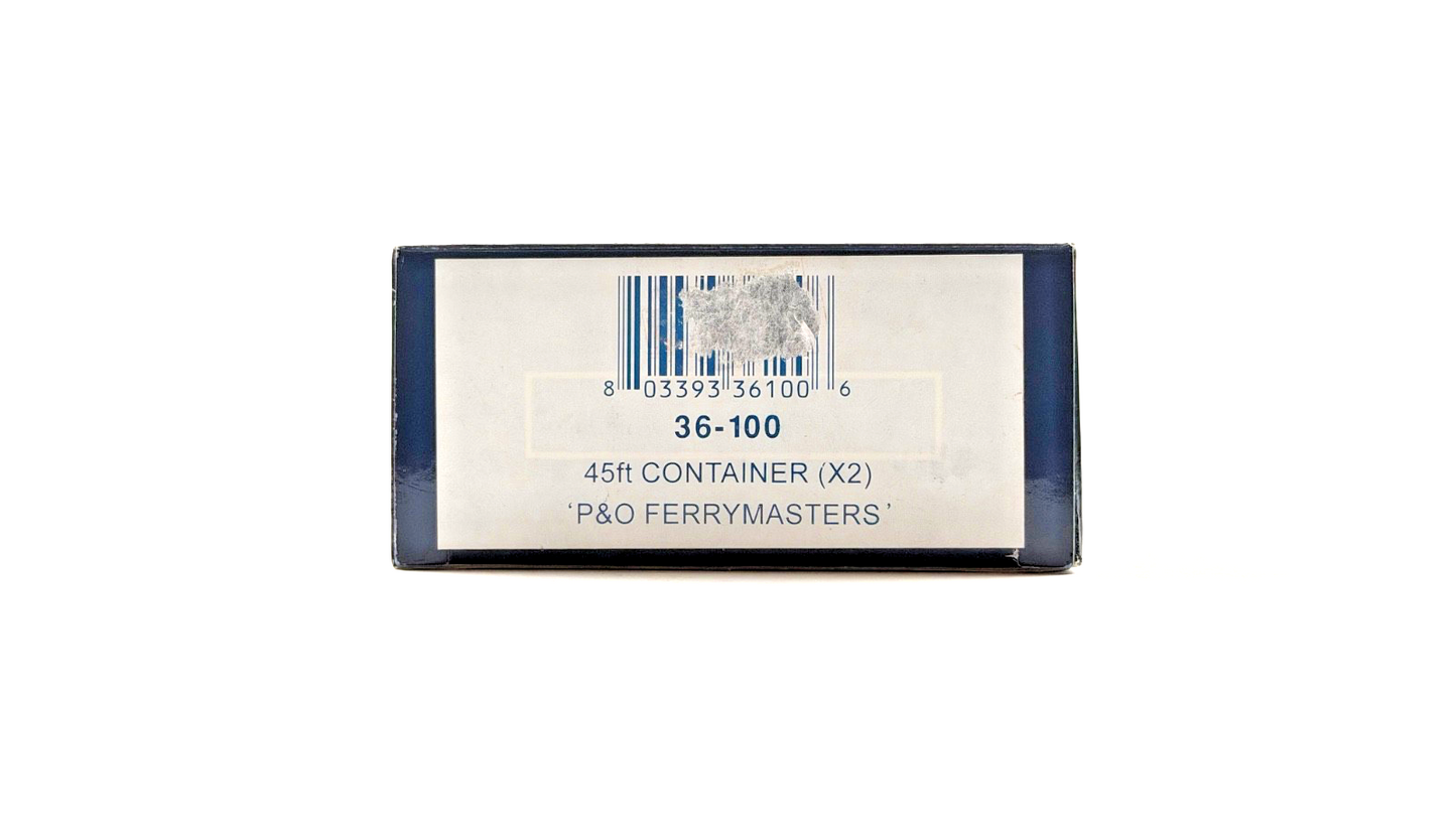 BACHMANN 00 GAUGE - 36-100 - 45FT CONTAINER (X2) P&O FERRYMASTERS YELLOW BOXED