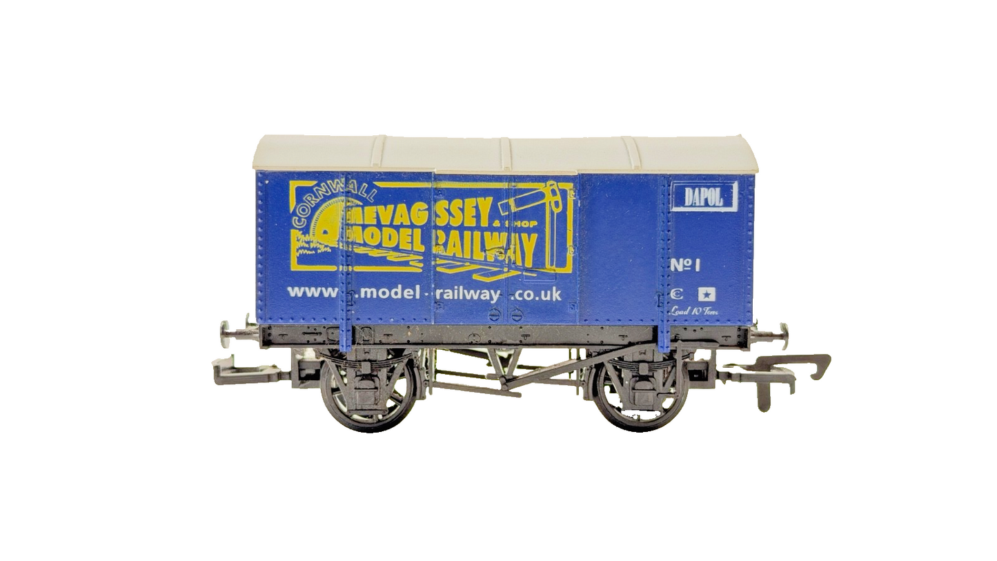 DAPOL 00 GAUGE - MEVAGISSEY MODEL RAILWAY PROMOTIONAL WAGON NO.1 - IMPERFECT