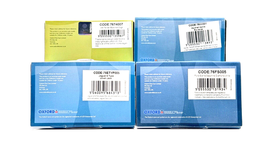 OXFORD DIECAST 1/76 SCALE - 4 X VEHICLES VECTRA JAGUAR E TYPE SIERRA HOT DOGS