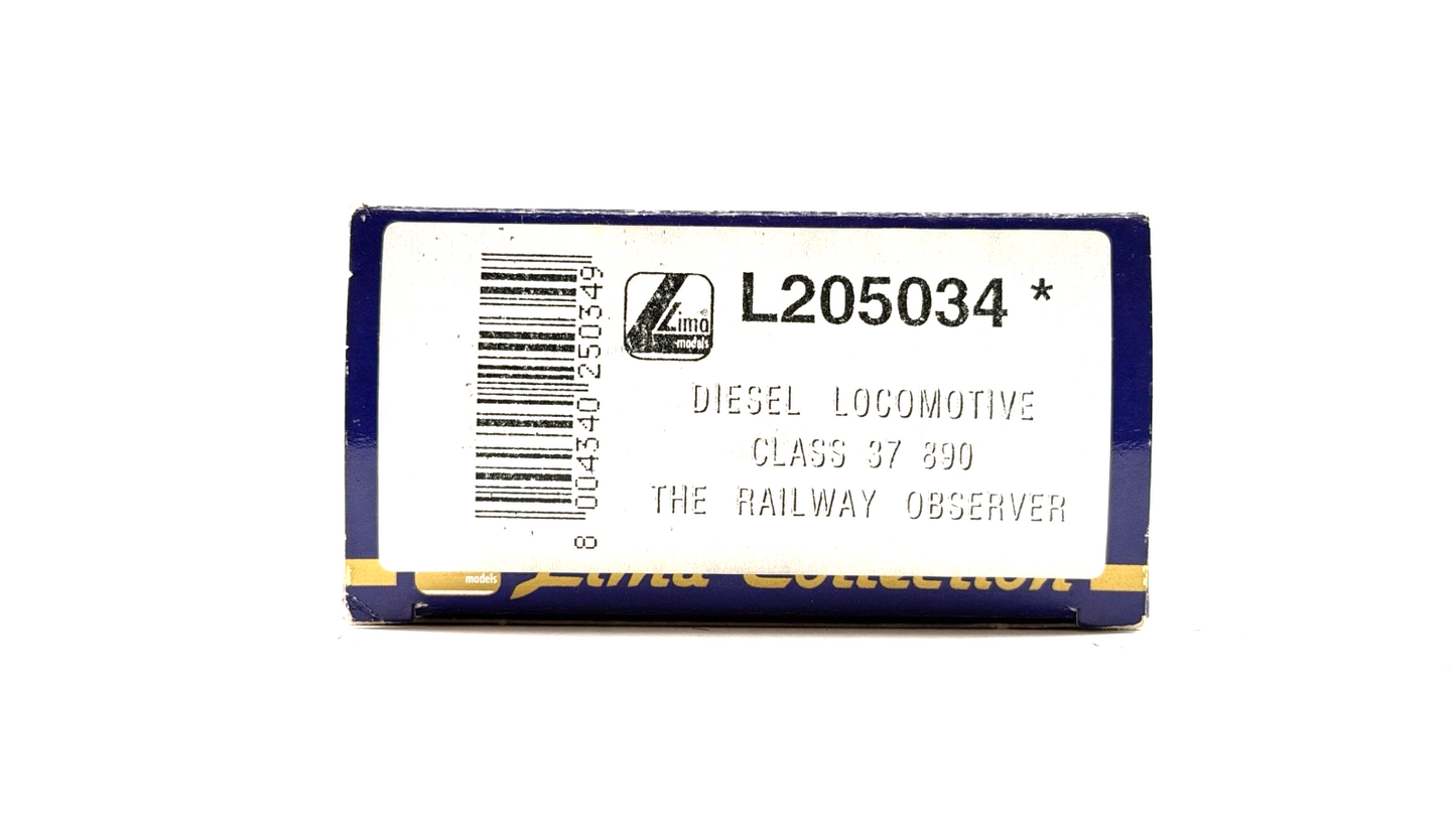 LIMA 00 GAUGE - L205034 - CLASS 37 37890 RAILFREIGHT THE RAILWAY OBSERVER BOXED