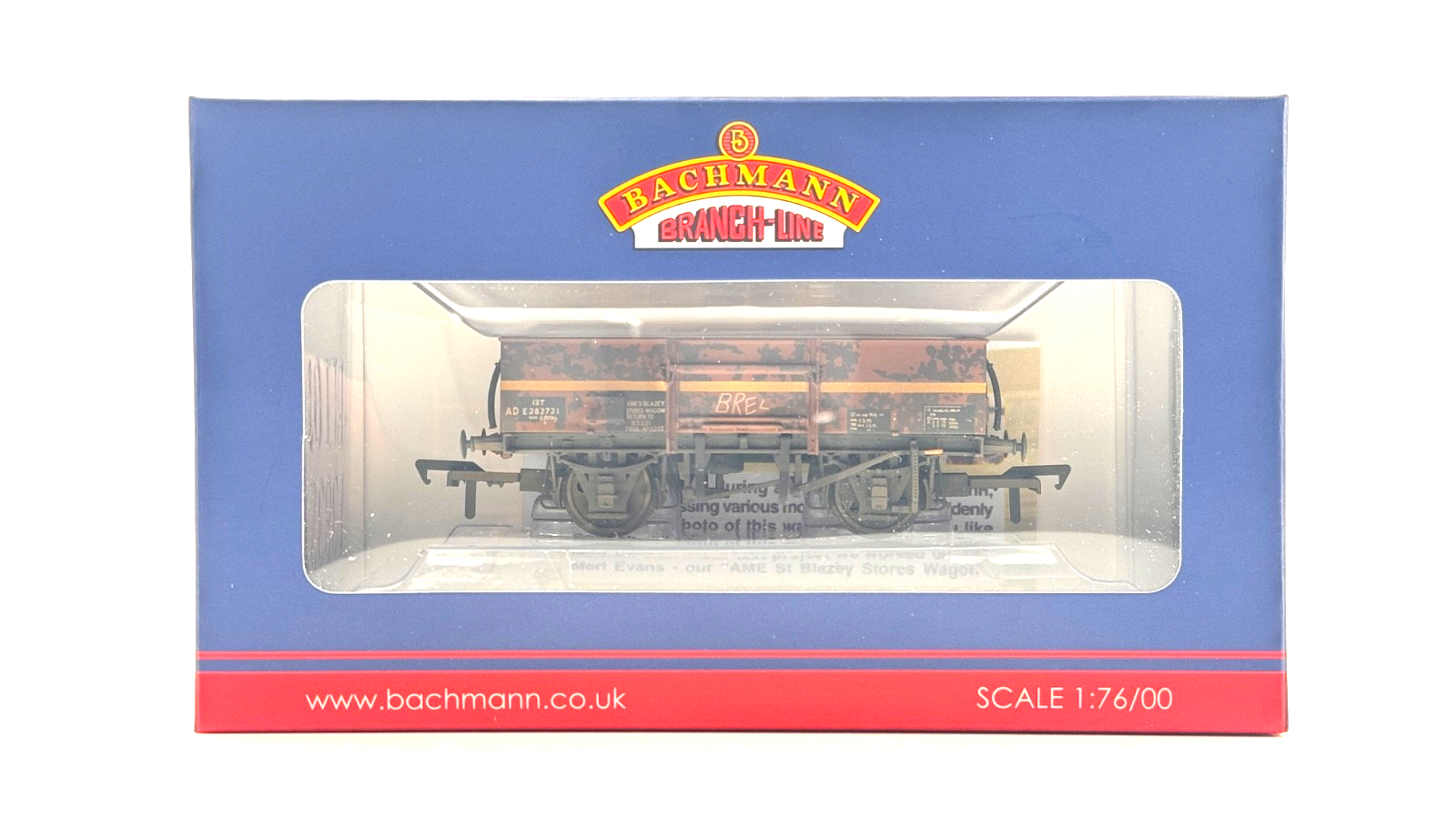 BACHMANN 00 GAUGE - 38-328Z - 13T HIGH SIDED OPEN WAGON BR BAUXITE ST BLAZEY NEW