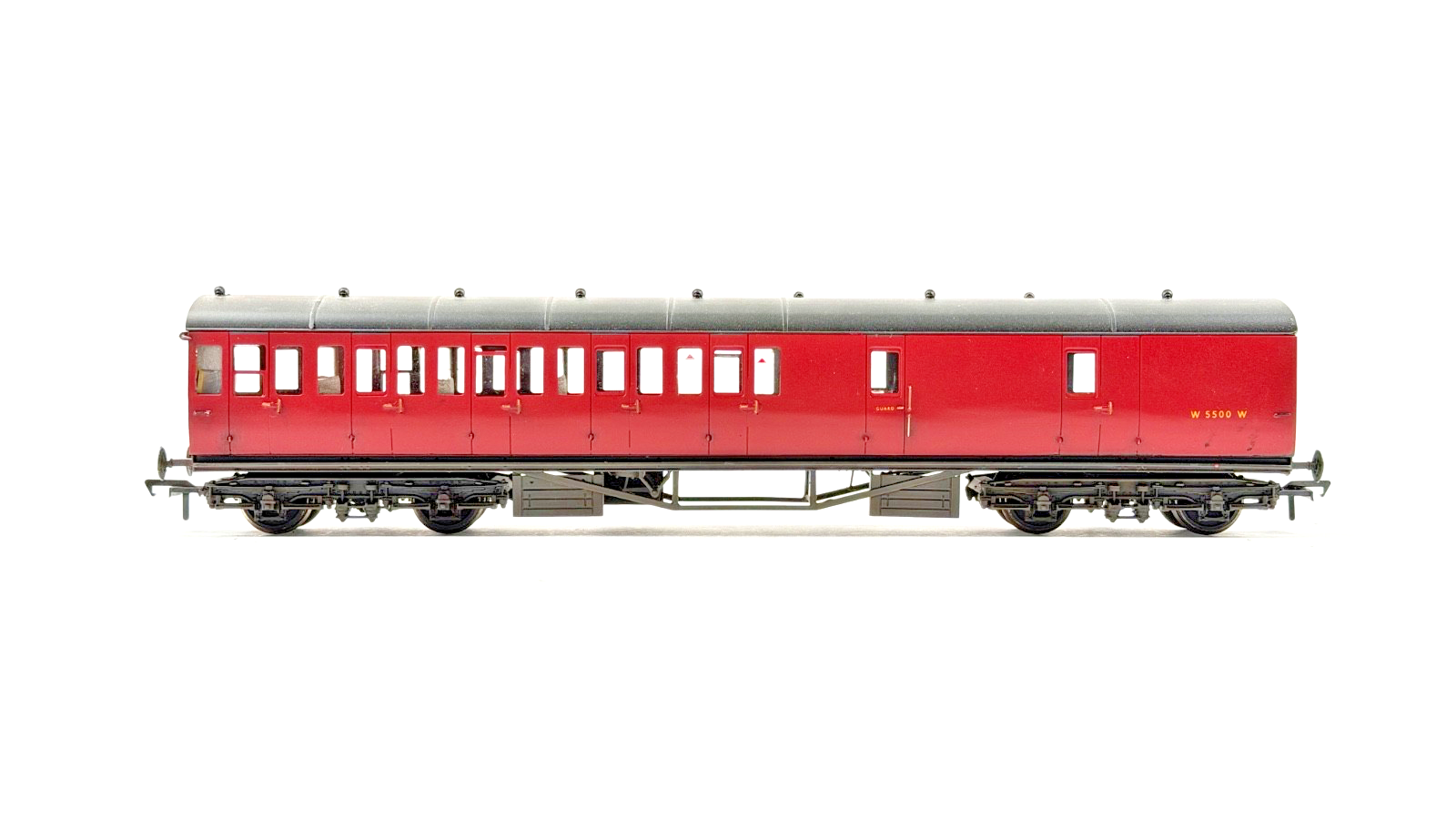 LARRY GODDARD 00 GAUGE BRASS KIT BUILT GWR DIA.117 CRIMSON SUBURBAN COACH W5500W