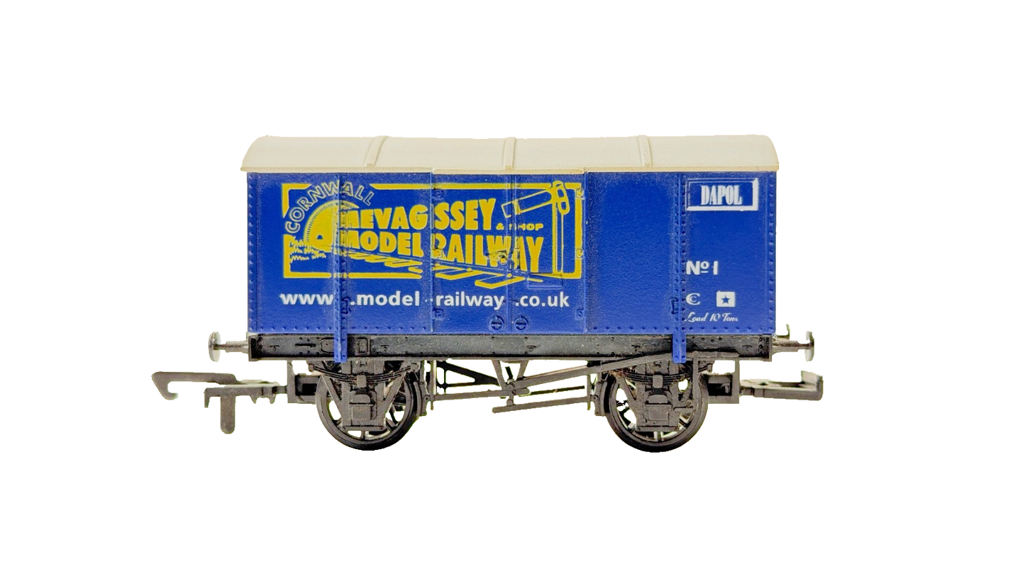 DAPOL 00 GAUGE - MEVAGISSEY MODEL RAILWAY PROMOTIONAL WAGON NO.1 - IMPERFECT