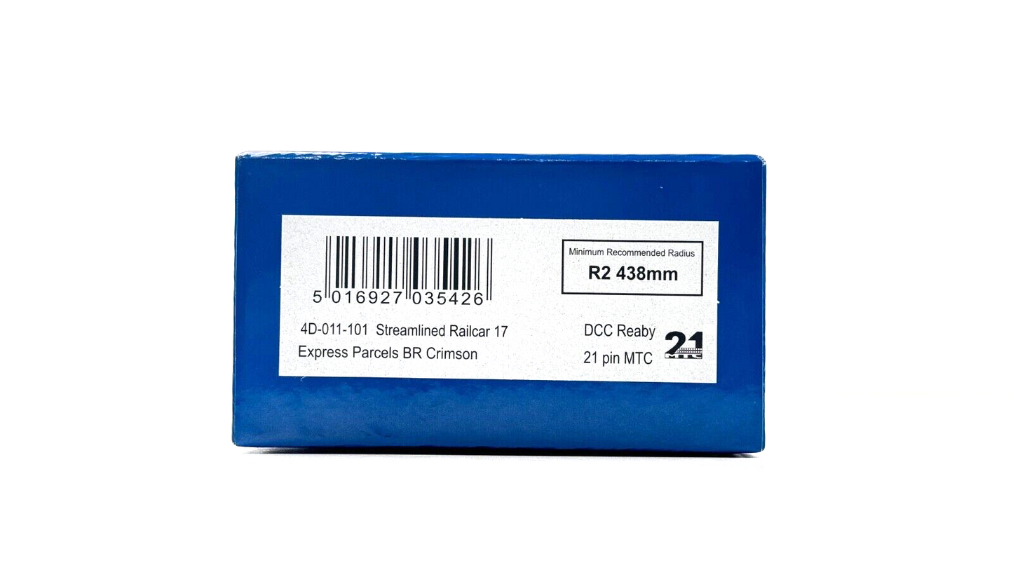 DAPOL 00 GAUGE - 4D-011-101 - STREAMLINED RAILCAR 17 EXPRESS PARCELS BR CRIMSON