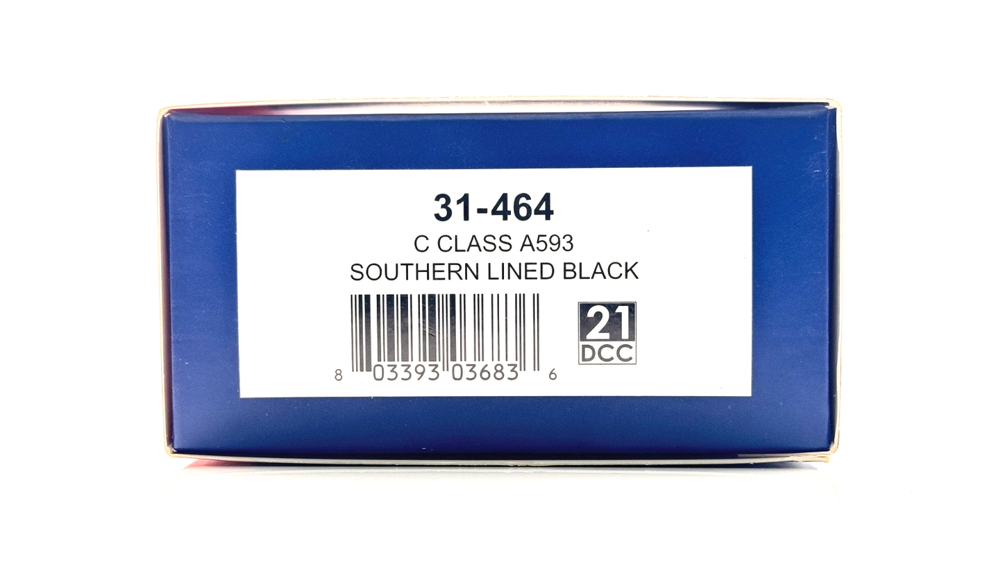 BACHMANN 00 GAUGE - 31-464 - C CLASS A593 SOUTHERN LINED BLACK LOCOMOTIVE BOXED