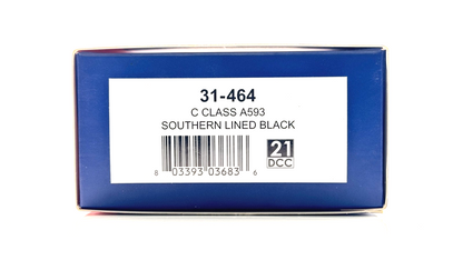 BACHMANN 00 GAUGE - 31-464 - C CLASS A593 SOUTHERN LINED BLACK LOCOMOTIVE BOXED