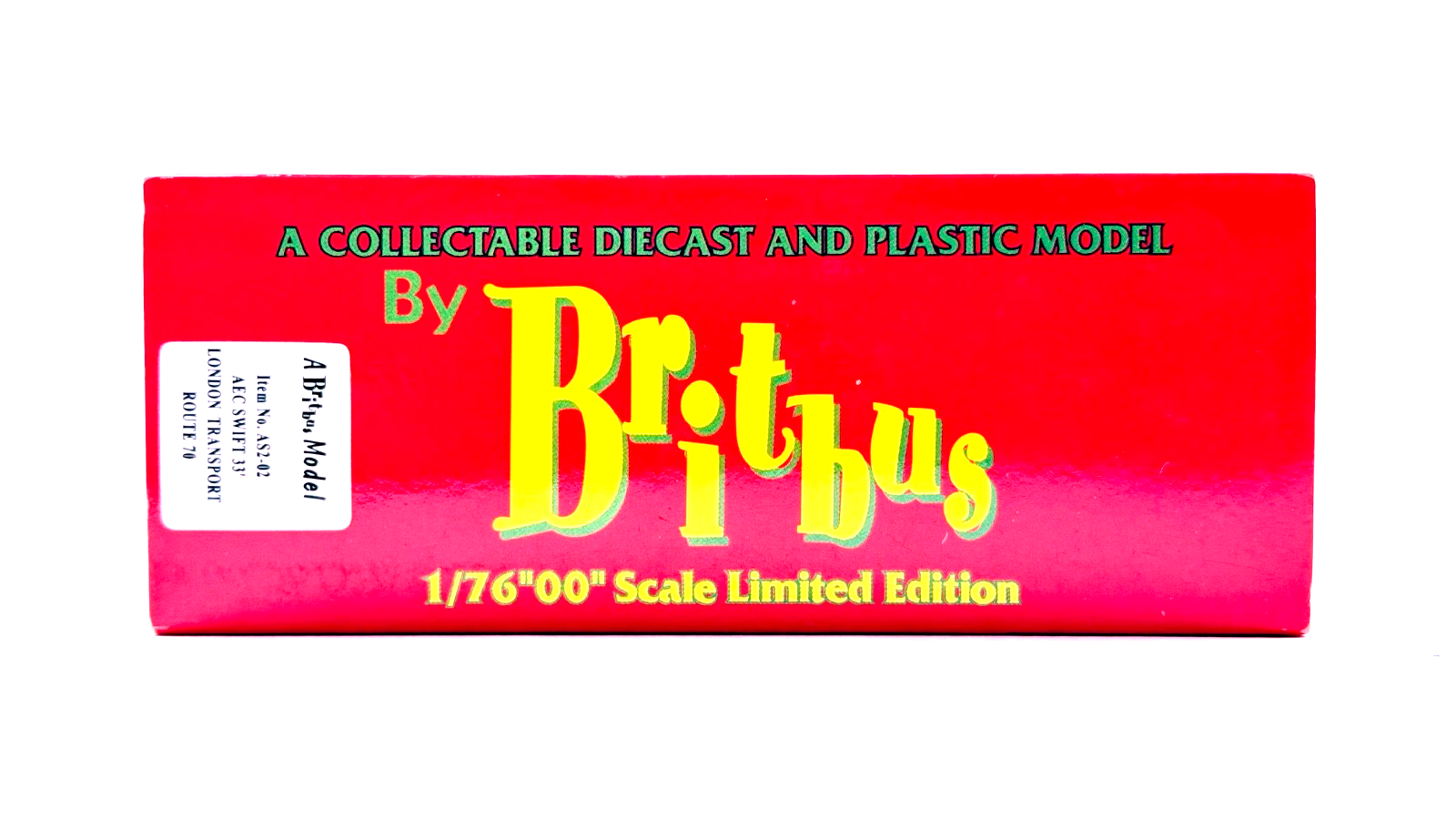 BRITBUS AS2-02 - 1/76 SCALE - AEC SWIFT 33' LONDON TRANSPORT ROUTE 70 BUS