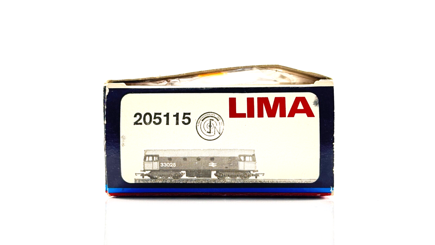 LIMA 00 GAUGE - CLASS 33 DIESEL 33025 LARGE LOGO BLUE YELLOW - BOXED