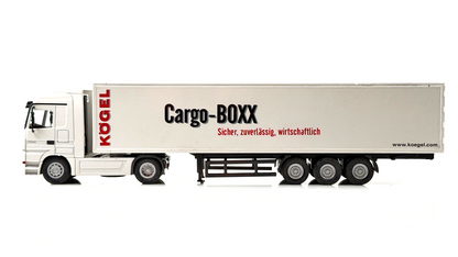 NZG 1/50 SCALE - MERCEDES BENZ ACTROS CARGO-BOXX KOEGEL LORRY BOXED