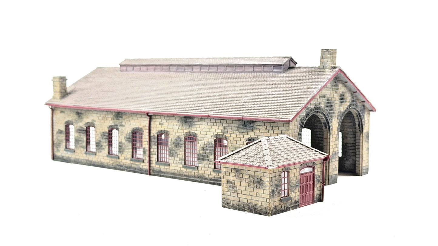 BACHMANN 00 GAUGE SCENECRAFT - 44-0157 - NER 2 ROAD ENGINE SHED - UNBOXED
