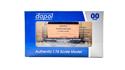 DAPOL 00 GAUGE - WHITE'S FURNITURE ROAD RAIL TAUNTON CONFLAT (LIMITED EDITION)