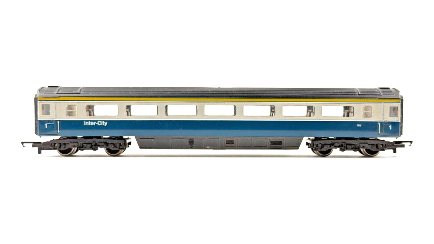 HORNBY 00 GAUGE - RAKE OF 4 INTERCITY 125 BLUE YELLOW PASSENGER COACHES UNBOXED