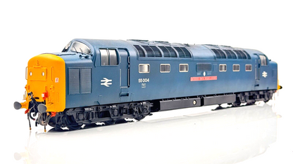 DJH O GAUGE - CLASS 55 DELTIC DIESEL BR BLUE QUEENS OWN HIGHLANDER 55004 - SUPER