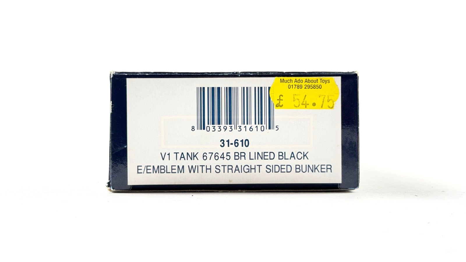 BACHMANN 00 GAUGE - 31-610 - V1 TANK 67645 BR LINED BLACK STRAIGHT SIDED BUNKER