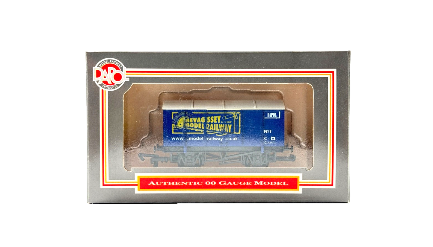 DAPOL 00 GAUGE - MEVAGISSEY MODEL RAILWAY PROMOTIONAL WAGON NO.1 - IMPERFECT