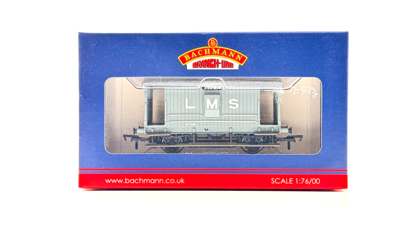 BACHMANN 00 GAUGE - 38-552A - MIDLAND BRAKE VAN LMS GREY (WITH DUCKETS) - NEW