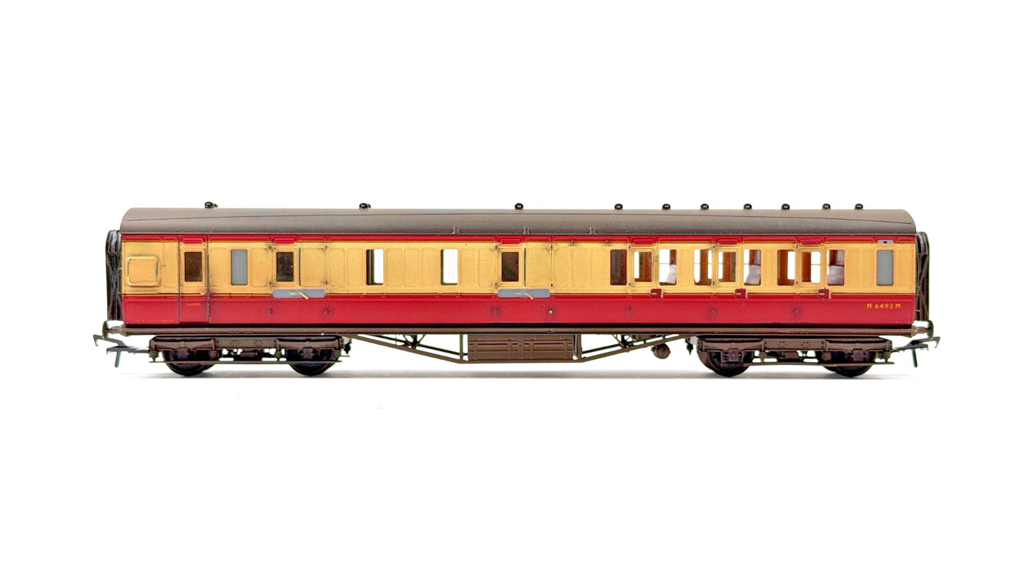 LARRY GODDARD 00 GAUGE BRASS KIT BUILT 57' EX LMS PERIOD CRIMSON/CR COACH M6493M