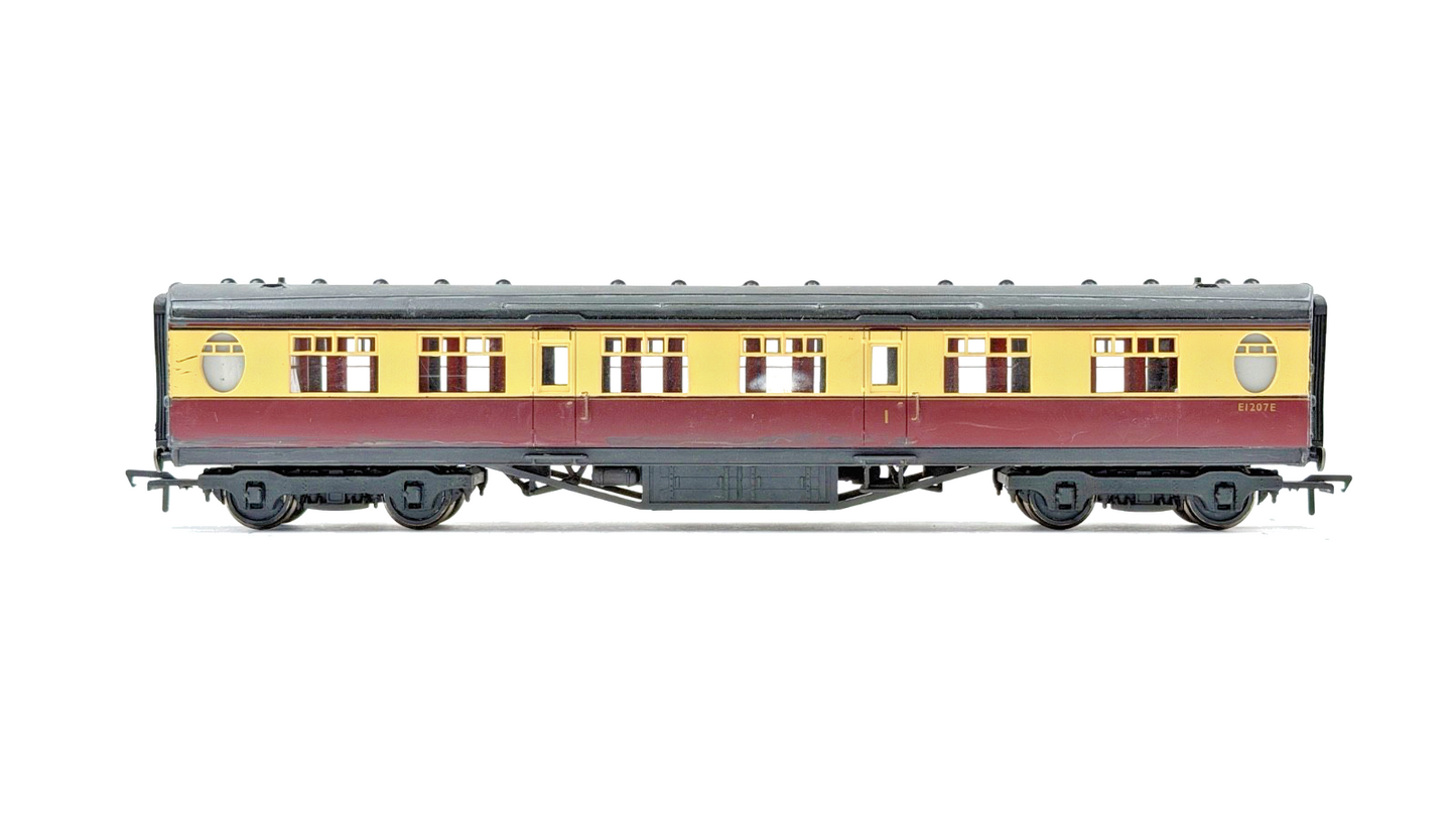 BACHMANN 00 GAUGE - RAKE OF 3 BR CRIMSON CREAM THOMPSON COACHES UNBOXED