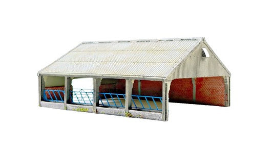 BACHMANN SCENECRAFT 00 GAUGE - 44-108 - MODERN FARM CATTLE BARN UNBOXED
