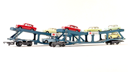 HORNBY 00 GAUGE - R6397 - MOTORAIL CAR TRANSPORTER INC 8 CARS BOXED