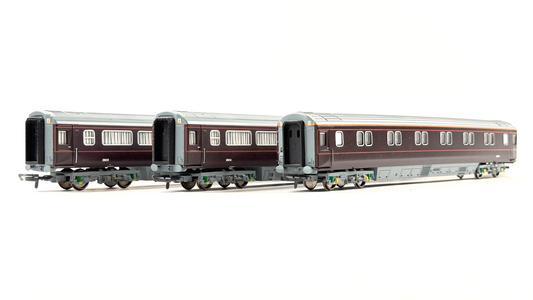 HORNBY 00 GAUGE - RAKE OF 3 ROYAL TRAIN MK3 PASSENGER COACHES W/SLEEPER UNBOXED