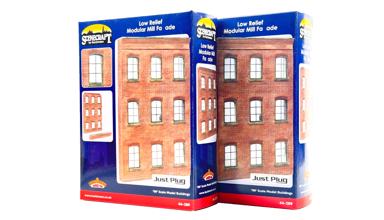 BACHMANN 00 GAUGE SCENECRAFT - 44-289 - LOW RELIEF MODULAR MILL FACADE X 2