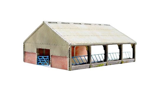 BACHMANN SCENECRAFT 00 GAUGE - 44-108 - MODERN FARM CATTLE BARN UNBOXED