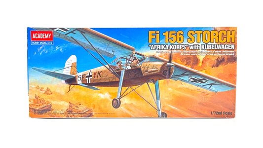 ACADEMY 1/72 - FA210 - FI 156 STORCH AFRIKA KORPS MODEL KIT - COMPLETE/UNUSED