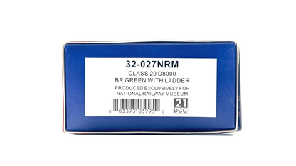 BACHMANN 00 GAUGE - 32-027NRM - CLASS 20 D8000 BR GREEN W/LADDER NRM GLOSS BOXED