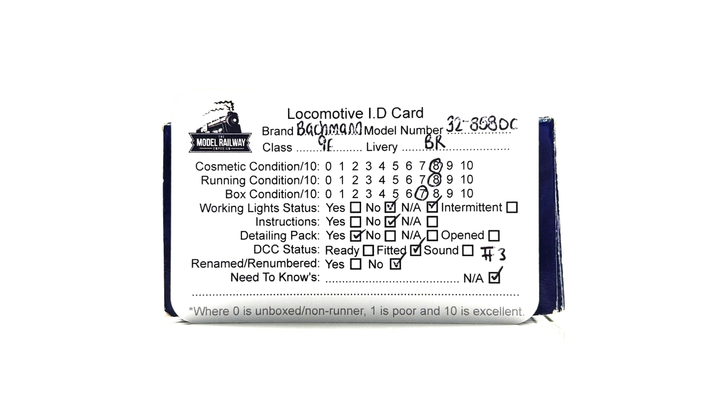 BACHMANN 00 GAUGE - 32-858DC - 9F 2-10-0 STANDARD 92185 BR BLACK WEATHERED DCC