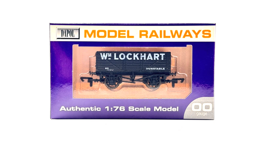 DAPOL 00 GAUGE - WM LOCKHART OF DUNSTABLE COLLIERY PLANK WAGON (LIMITED EDITION)