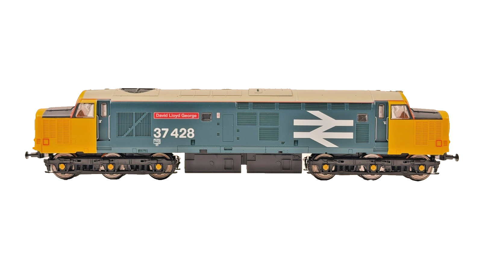 VITRAINS 00 GAUGE - 2005 - CLASS 37 DIESEL 37428 LARGE LOGO DAVID LLOYD GEORGE