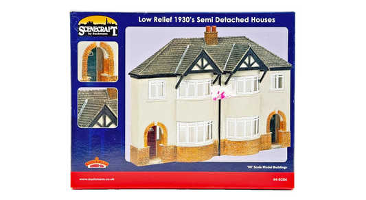 BACHMANN 00 GAUGE SCENECRAFT - 44-0206 - LOW RELIEF 1930'S SEMI DETACHED HOUSES