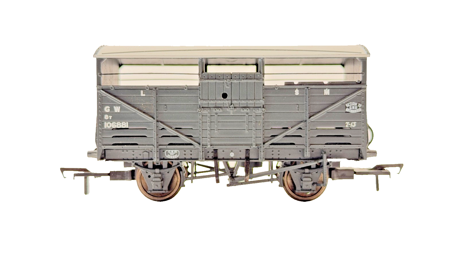 BACHMANN 00 GAUGE - 37-711 - 8T GW GREAT WESTERN CATTLE WAGON - IMPERFECT
