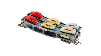HORNBY 00 GAUGE - R6397 - MOTORAIL CAR TRANSPORTER INC 8 CARS BOXED