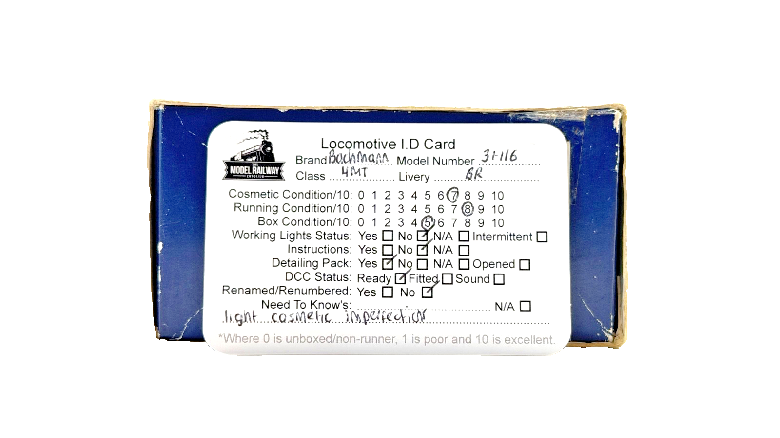 BACHMANN 00 GAUGE - 31-116 - STANDARD CLASS 4MT 75069 BR1B TENDER BR LINED GREEN