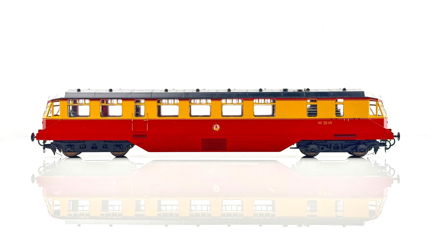 HELJAN 00 GAUGE - 19403 - BR CRIMSON CREAM DIESEL RAILCAR W20W WHITE CAB ROOFS